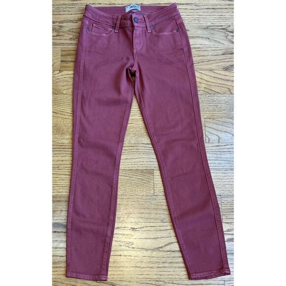PAIGE Verdugo Ankle Low Rise Skinny Jeans Orange Size 25 - Picture 5 of 11